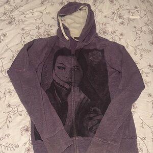 Women's Purple Graphic Hoodie